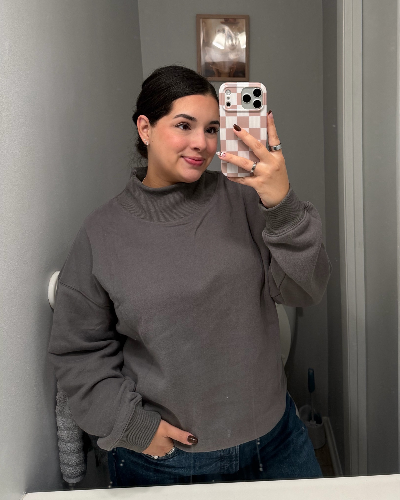 My FAVORITE mockneck sweater!! It’s sooo cozy and comfortable and comes in literally every color!! This is the shade dark grey!

#LTKGiftGuide #LTKHoliday #LTKMidsize