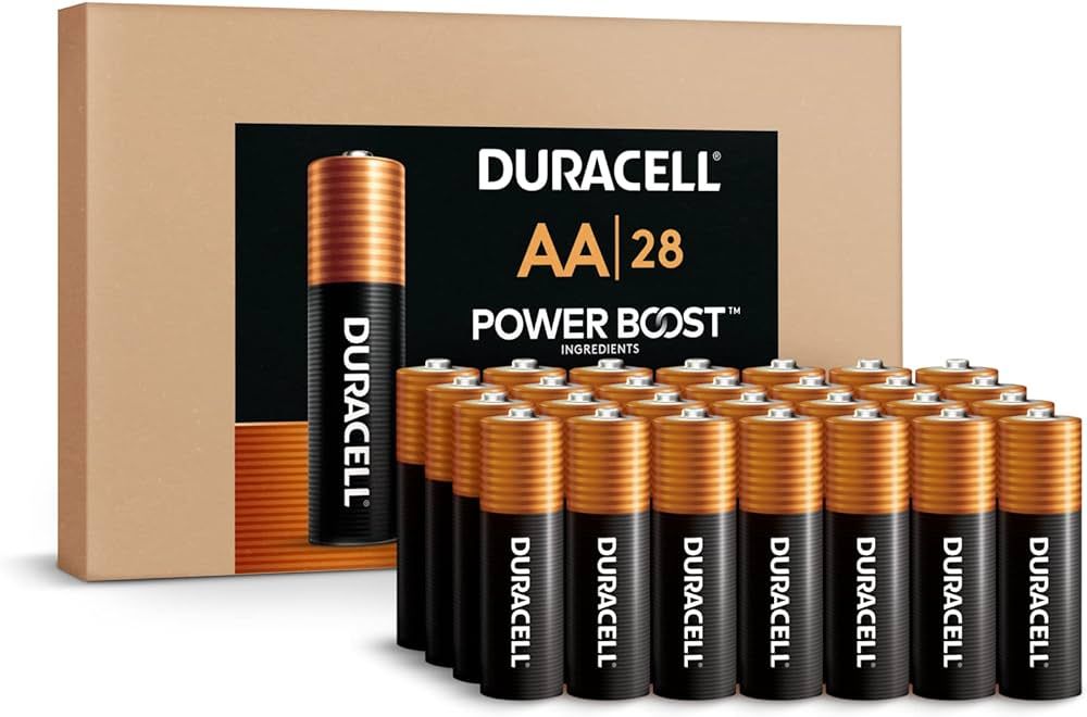 Duracell Coppertop AA Batteries 28 Count Pack Double A Battery with Power Boost Ingredients, Long... | Amazon (US)