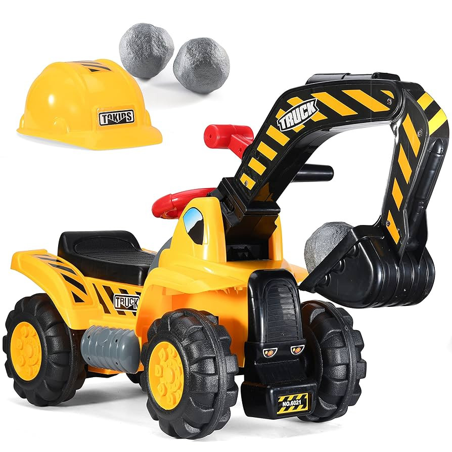 Play22 Toy Tractors for Kids Ride On Excavator - Music Sounds Digger Scooter Bulldozer Includes H... | Amazon (US)