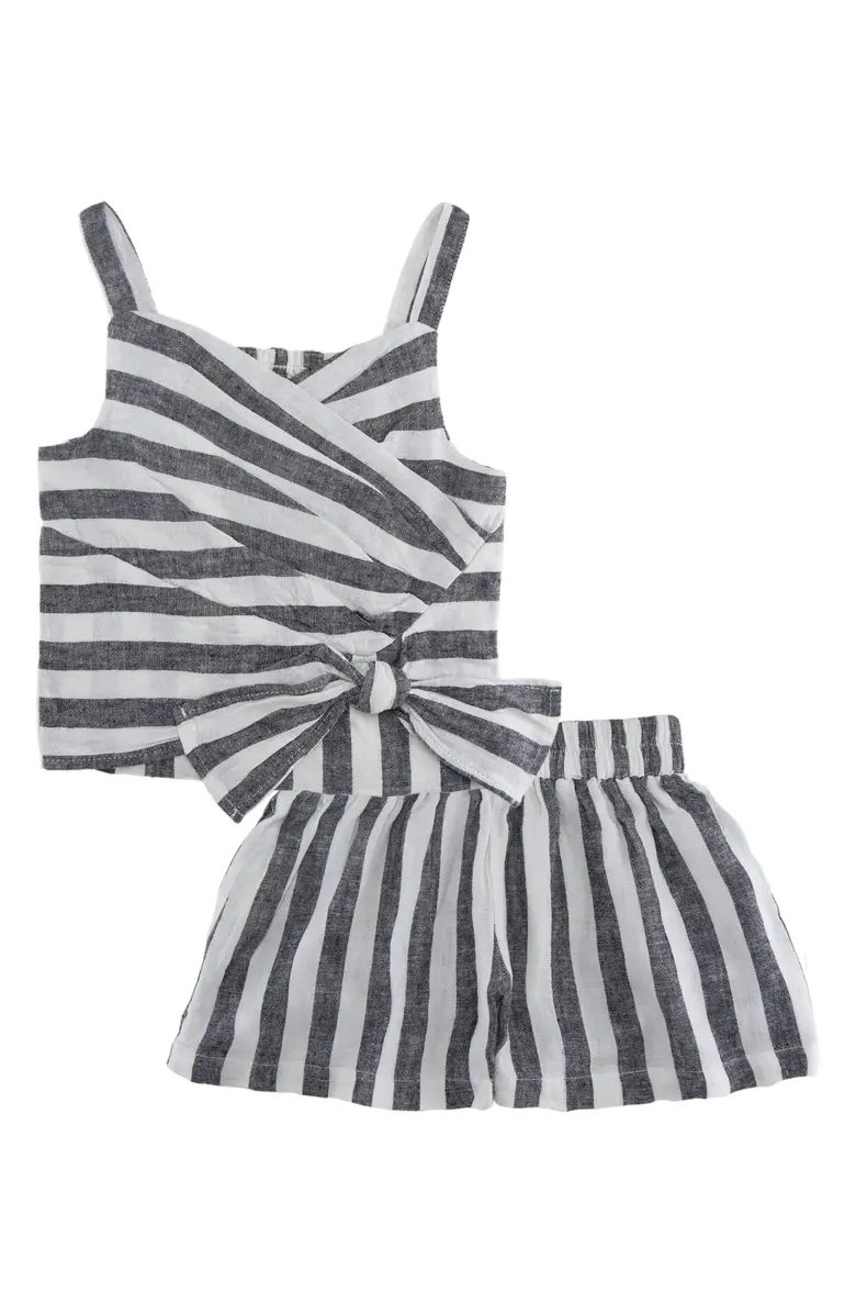 Kids' Faux Wrap Top & Shorts Set | Nordstrom