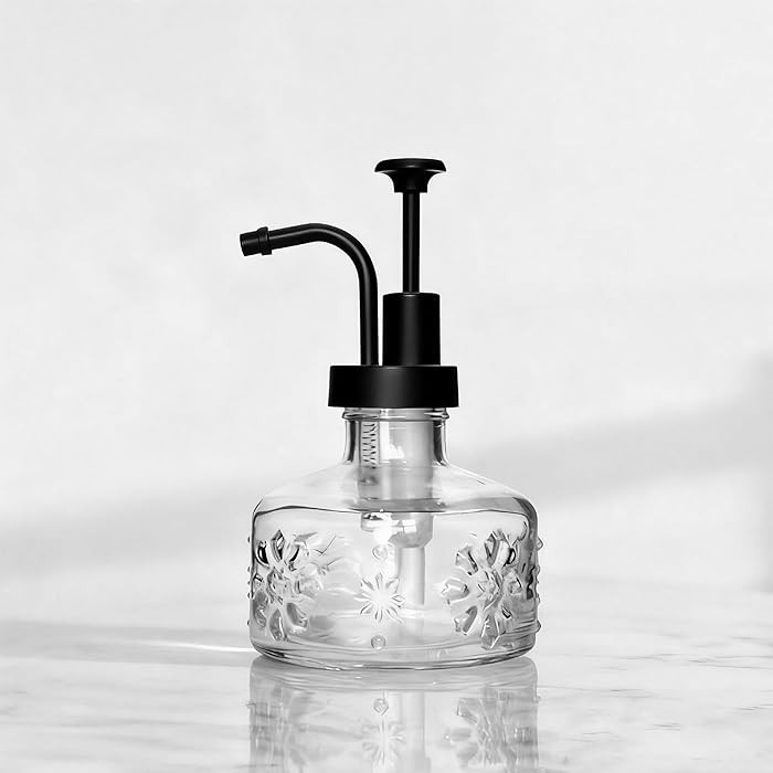 SEICASAYA Cute Mini Glass Soap Dispenser with Pump, 6oz Vintage Gothic Style, Colored Thick Glass... | Amazon (CA)