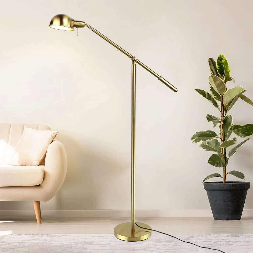 DingLiLighting Modern Pharmacy Floor Lamp in Antique Brass Color, Gold - Walmart.com | Walmart (US)