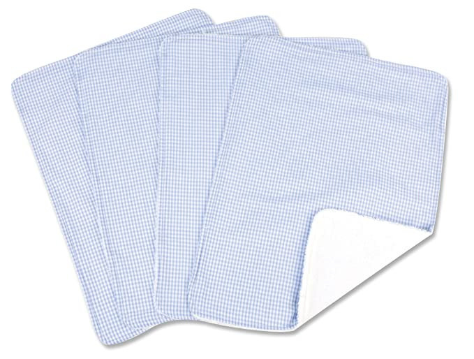 Trend Lab 4 Pack Burp, Gingham Seersucker Blue One Size | Amazon (US)