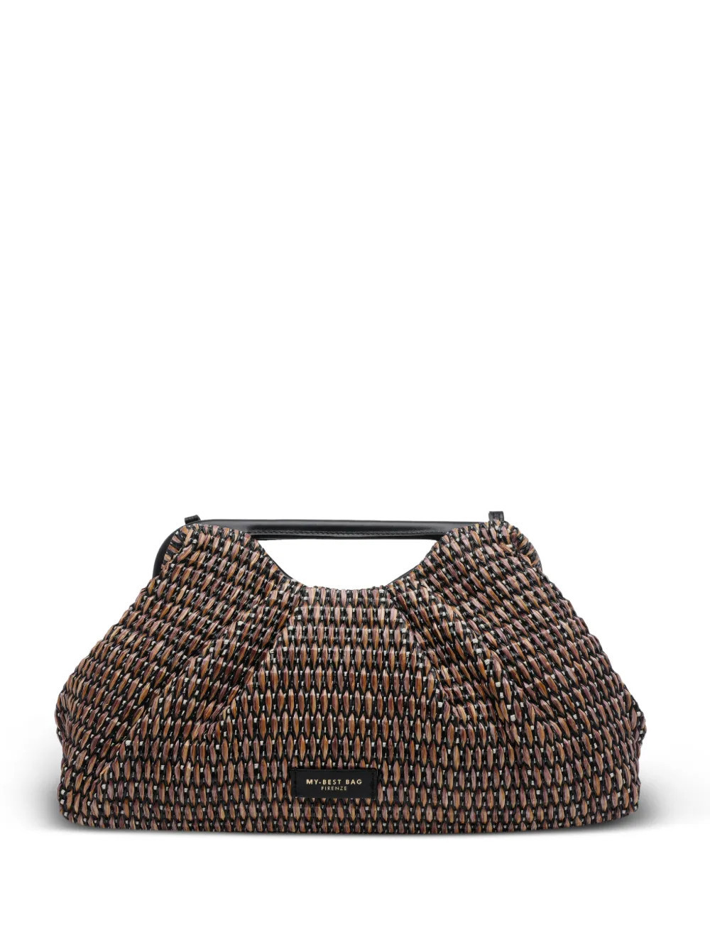 MY BEST BAG Firenze raffia clutch bag - Brown | Farfetch Global