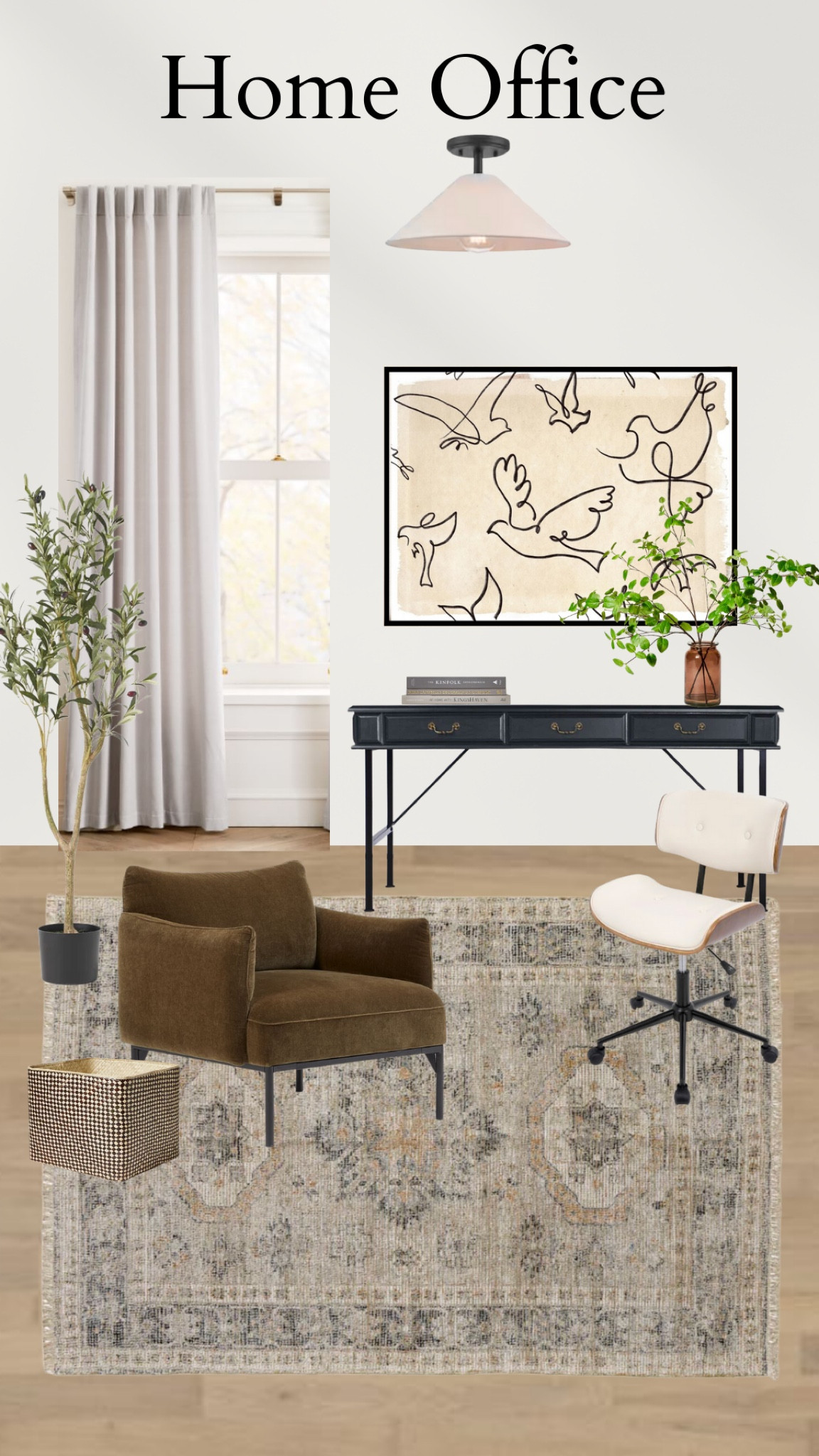 Home office ideas for light and airy with a little bit of moodiness! 

#LTKhome #LTKstyletip #LTKFind