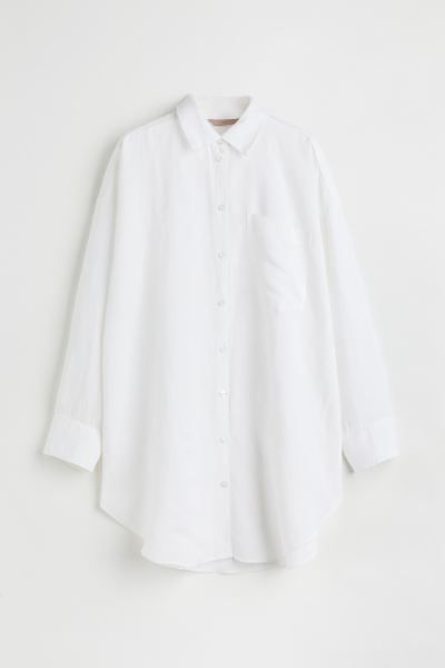 Linen-blend nightshirt | H&M (UK, MY, IN, SG, PH, TW, HK)