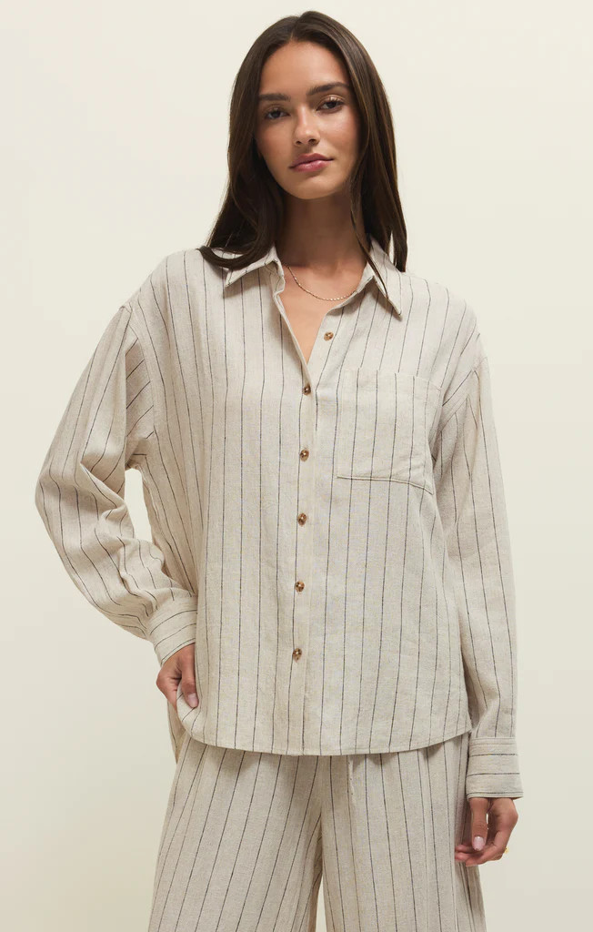 Alfie Striped Linen Button Up | Z Supply