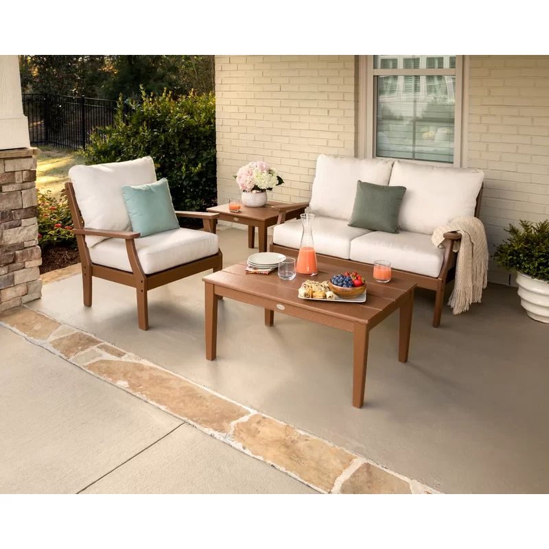 Braxton Deep 4 Piece Sofa Seating Group with Cushions | Wayfair North America