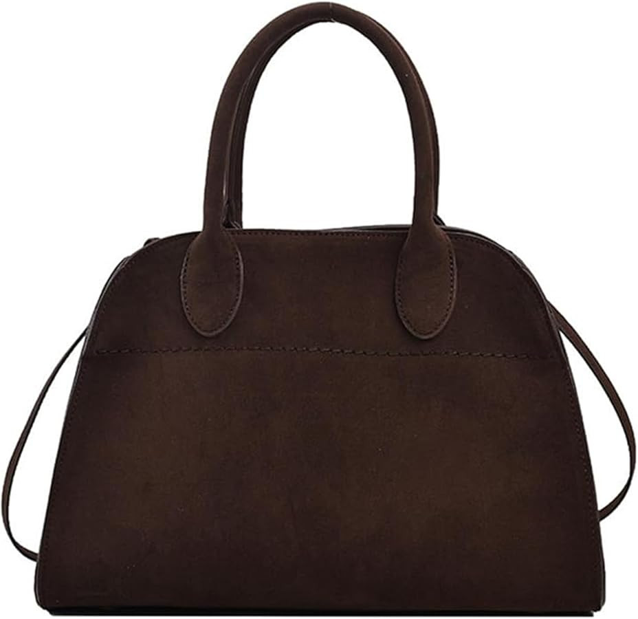 Brown Suede Bag, Suede Tote Bag, Brown Suede Tote Bag, Suede Shoulder Bag for Women, Top Handle B... | Amazon (US)
