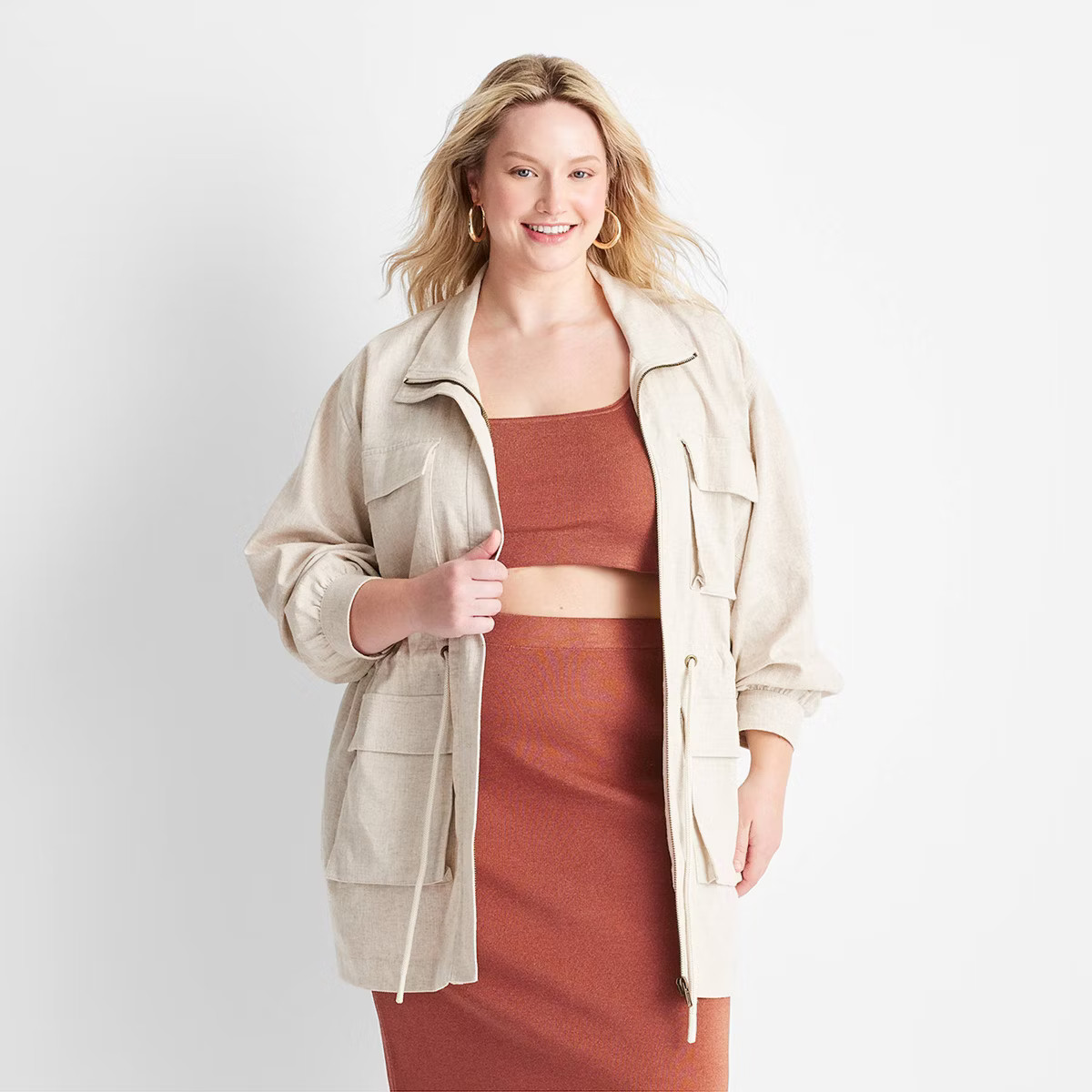 Women's Linen Utility Jacket - Future Collective™ with Jenny K. Lopez Tan | Target