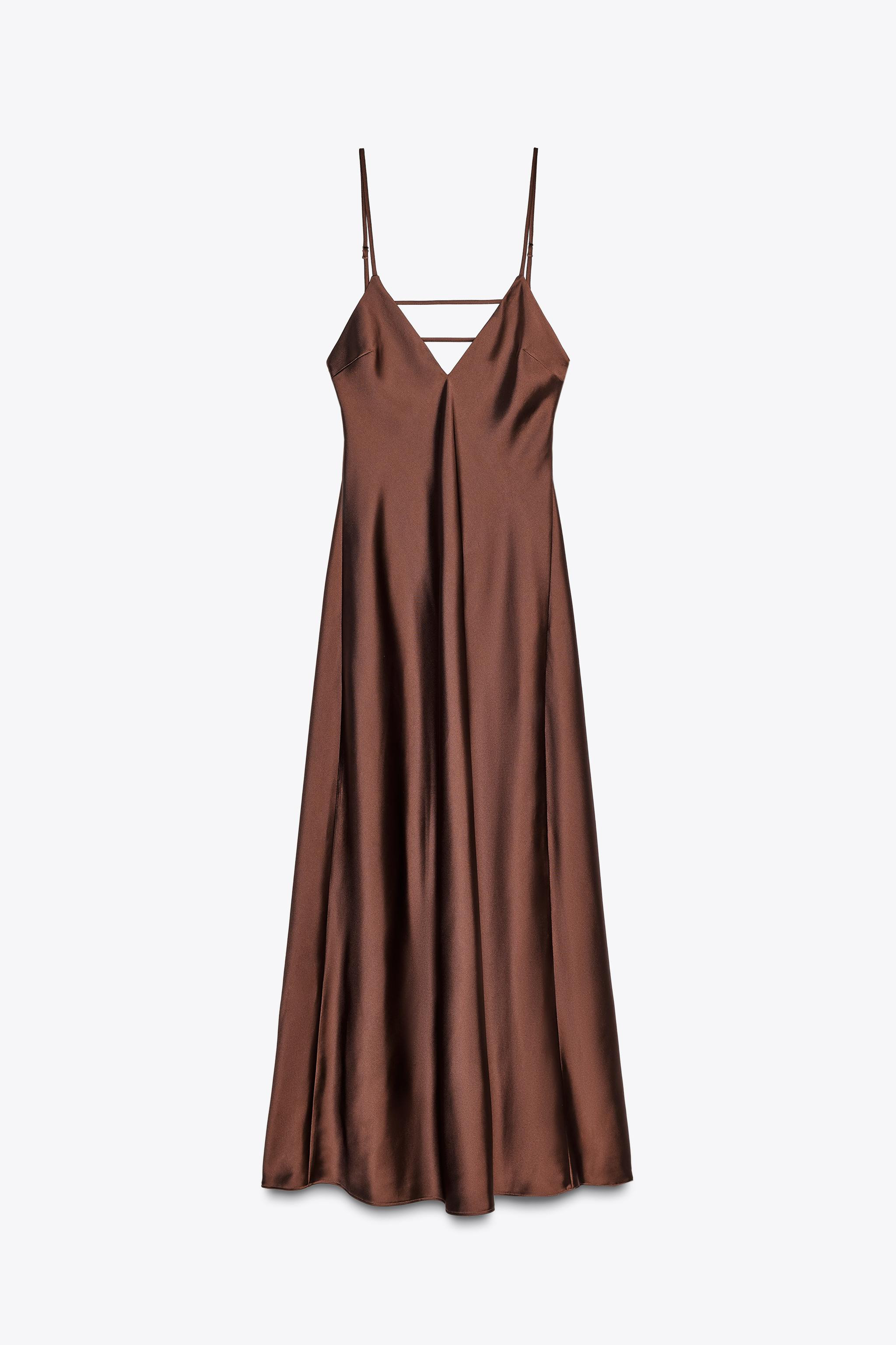 SATIN MIDI DRESS | Zara US