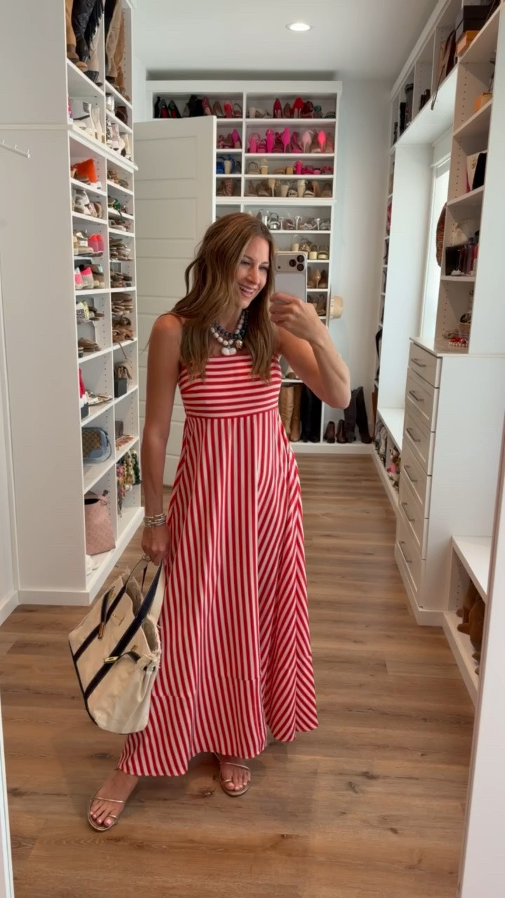 Red, white & blue 🇺🇸 in a small dress, sandals and accessories - fits tts.

#LTKgrwm #LTKootd #LTKSeasonal