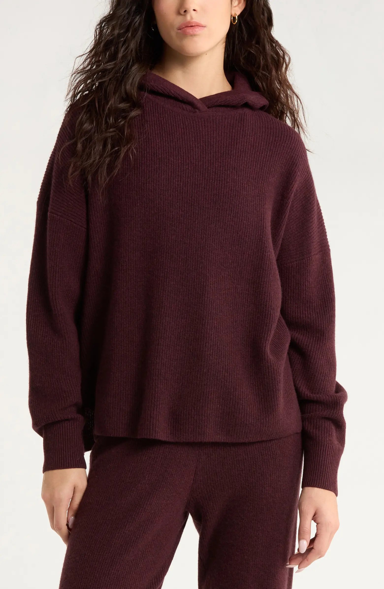 Wool & Cashmere Rib Hoodie | Nordstrom