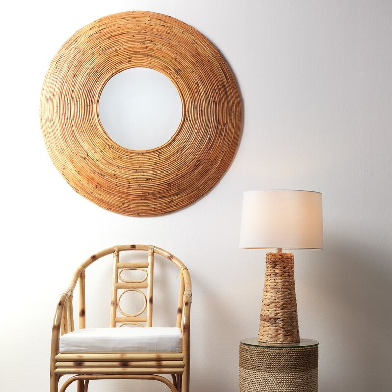 Koa Rattan Mirror, Natural | One Kings Lane