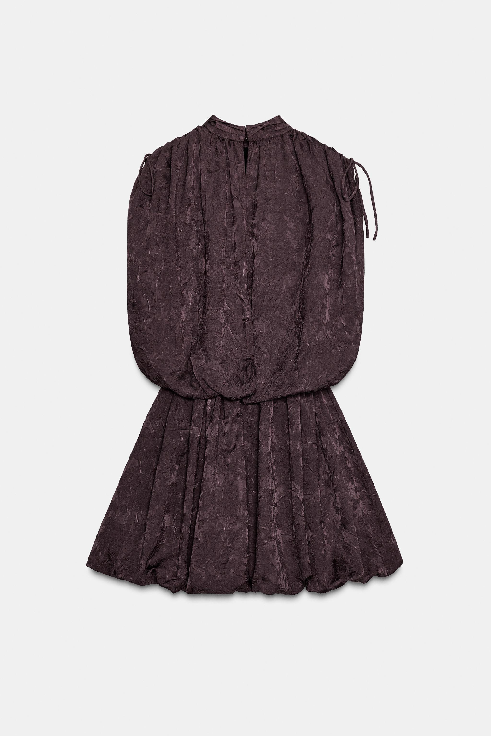 JACQUARD VOLUMINOUS MINI DRESS | Zara US
