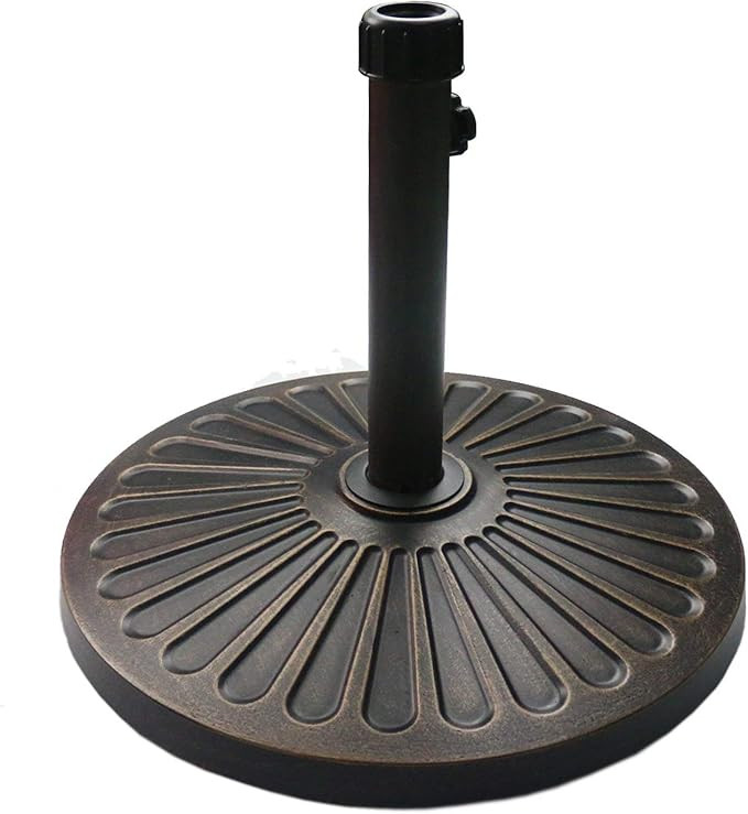 Sunnyglade 18" 30.2-lbs Heavy Duty Round Antiqued Umbrella Base for Patio, Outdoor - Bronze | Amazon (US)
