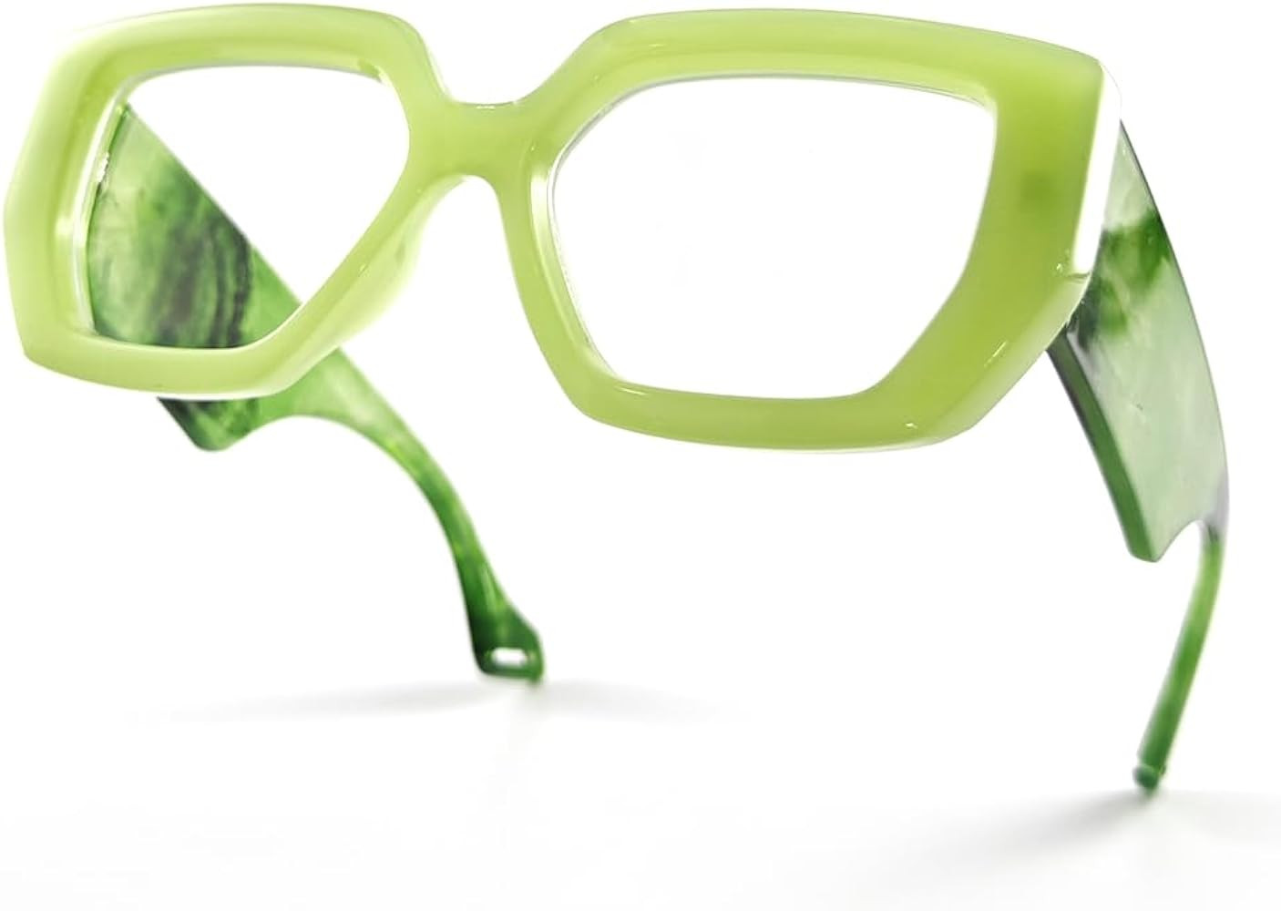 Oversized Square Blue Light Glasses for Women, Large Thick Frame Big Reading Eyewear for Computer... | Amazon (US)