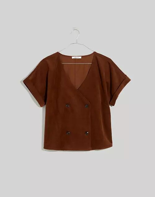 Corduroy Double-Breasted Top | Madewell