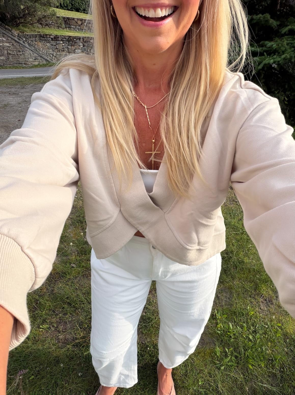 I'm wearing a medium in everything. The top can be reversed. Shop this and more from Amazon.

#LTKootd #LTKmomlife #LTKOver40