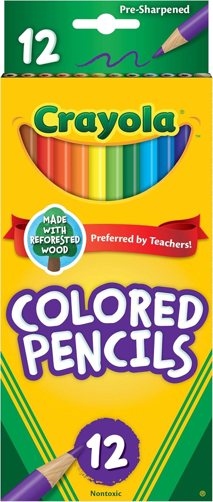 Crayola Colored Pencils, 12 Count, Colored Pencil Set | Amazon (US)