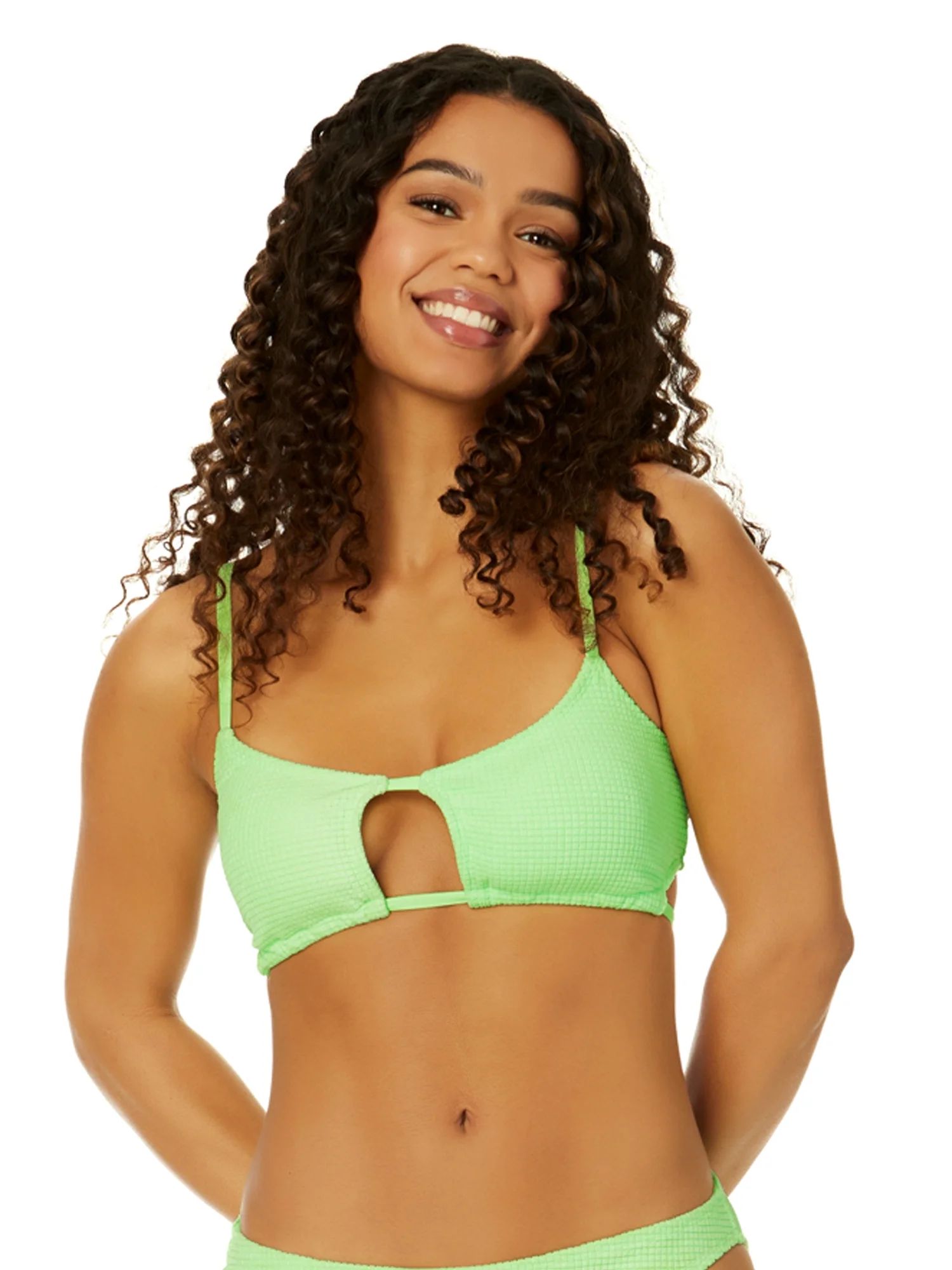 Celebrity Pink Juniors Spring Green Bikini Top, Sizes S-XXL | Walmart (US)