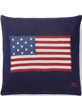 Ralph Lauren Knit Flag Throw Pillow | Dillard's | Dillard's