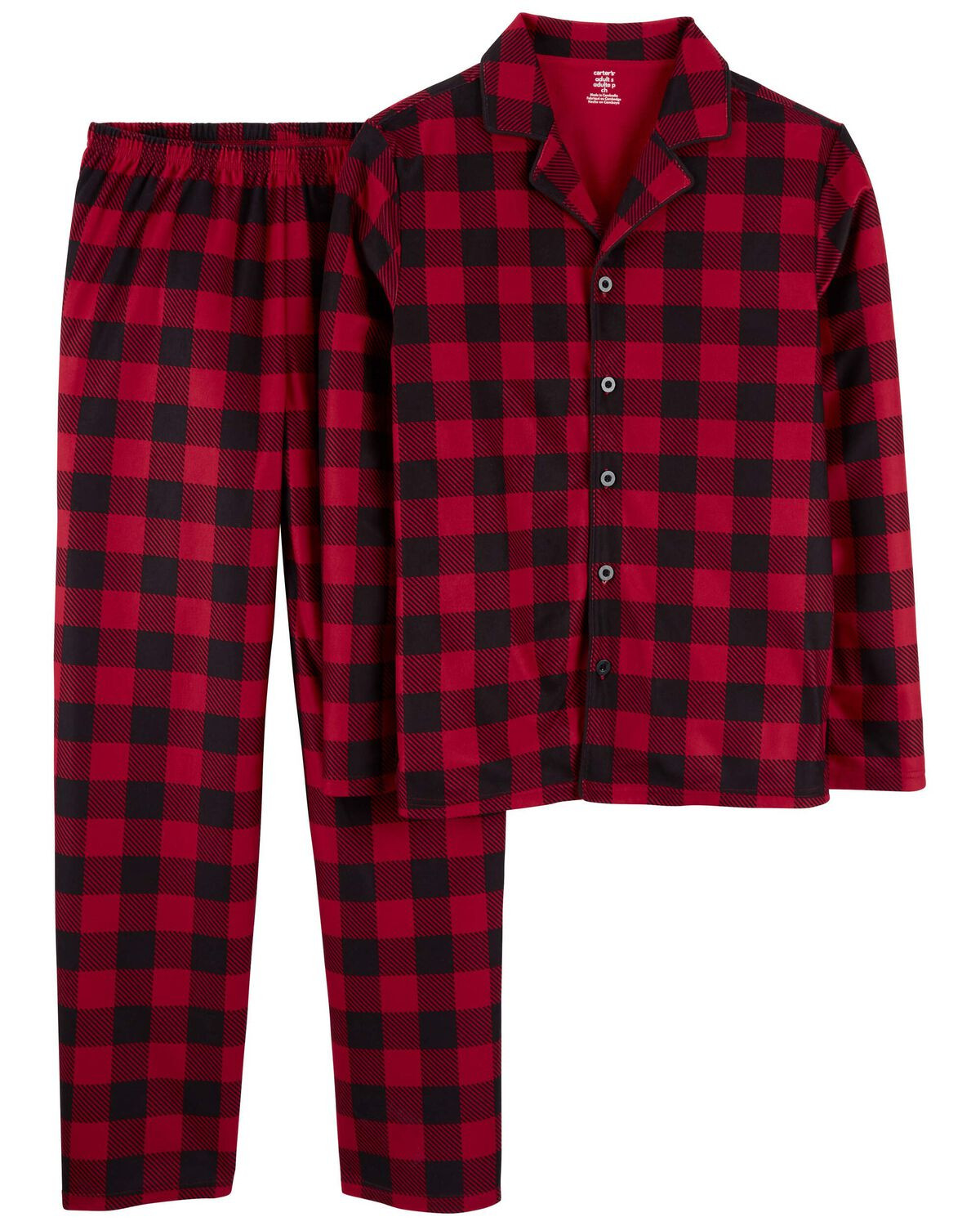 Kid 2-Piece Buffalo Check Fleece Coat Style Pajamas - Carter's | Carter's | Carter's Inc