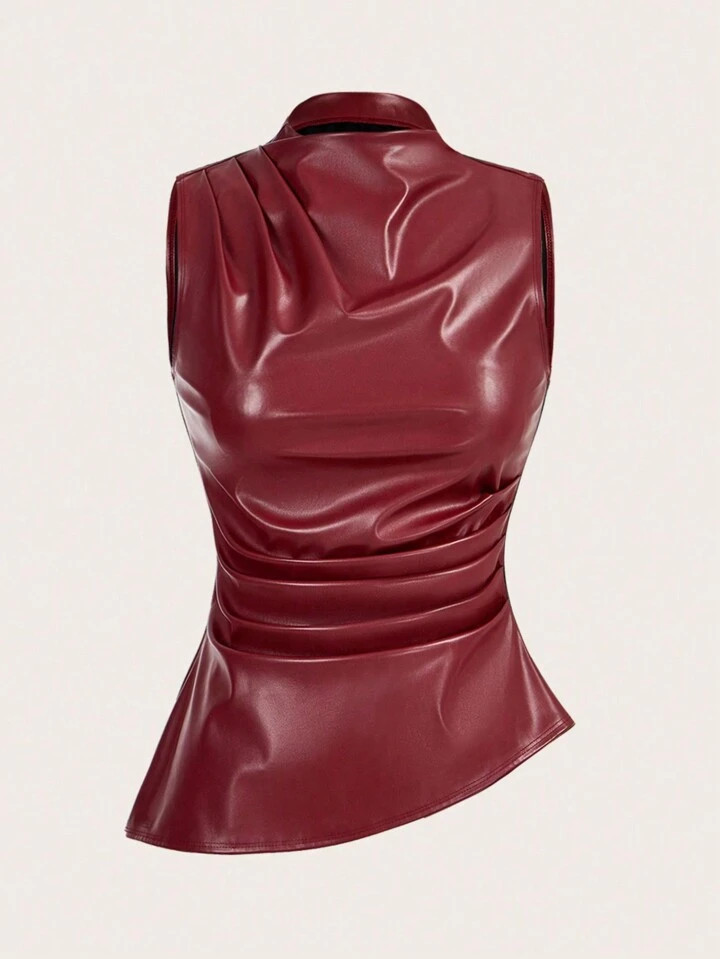 SHEIN Essnce Damen Lässig Mode 90er Outfit Streetstyle Frühling Herbst einfarbiges Plisseeaussc... | SHEIN