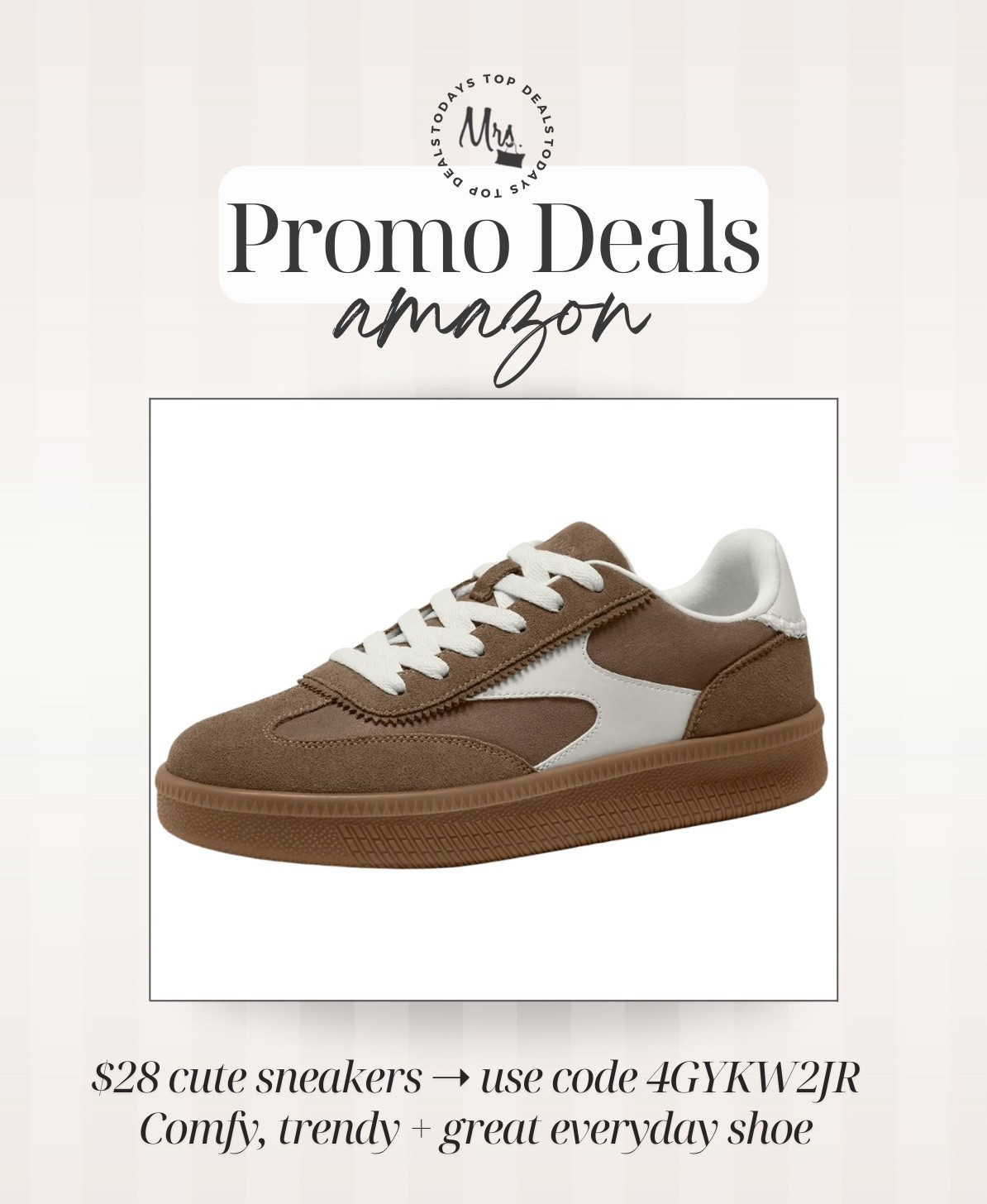$28 cute fashion sneakers ➝ use code 4GYKW2JR ➝ comfy, trendy + great everyday shoe

#LTKmomlife #LTKSaleAlert #LTKSeasonal