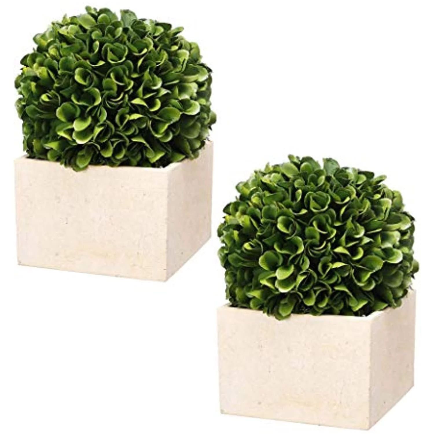 Faux Boxwood Boxed Topiary, Medium-Color:Green,Style:Botanical - Walmart.com | Walmart (US)
