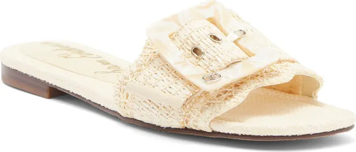 Bambi Raffia Buckle Slide Sandal (Women) | Nordstrom