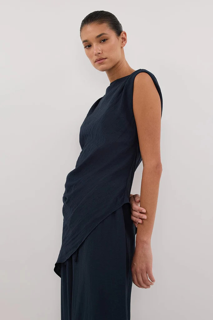 SHYLA SLATE ASYMMETRICAL TOP | DISSH