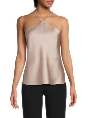 Renee C. Satin Halterneck Top on SALE | Saks OFF 5TH | Saks Fifth Avenue OFF 5TH