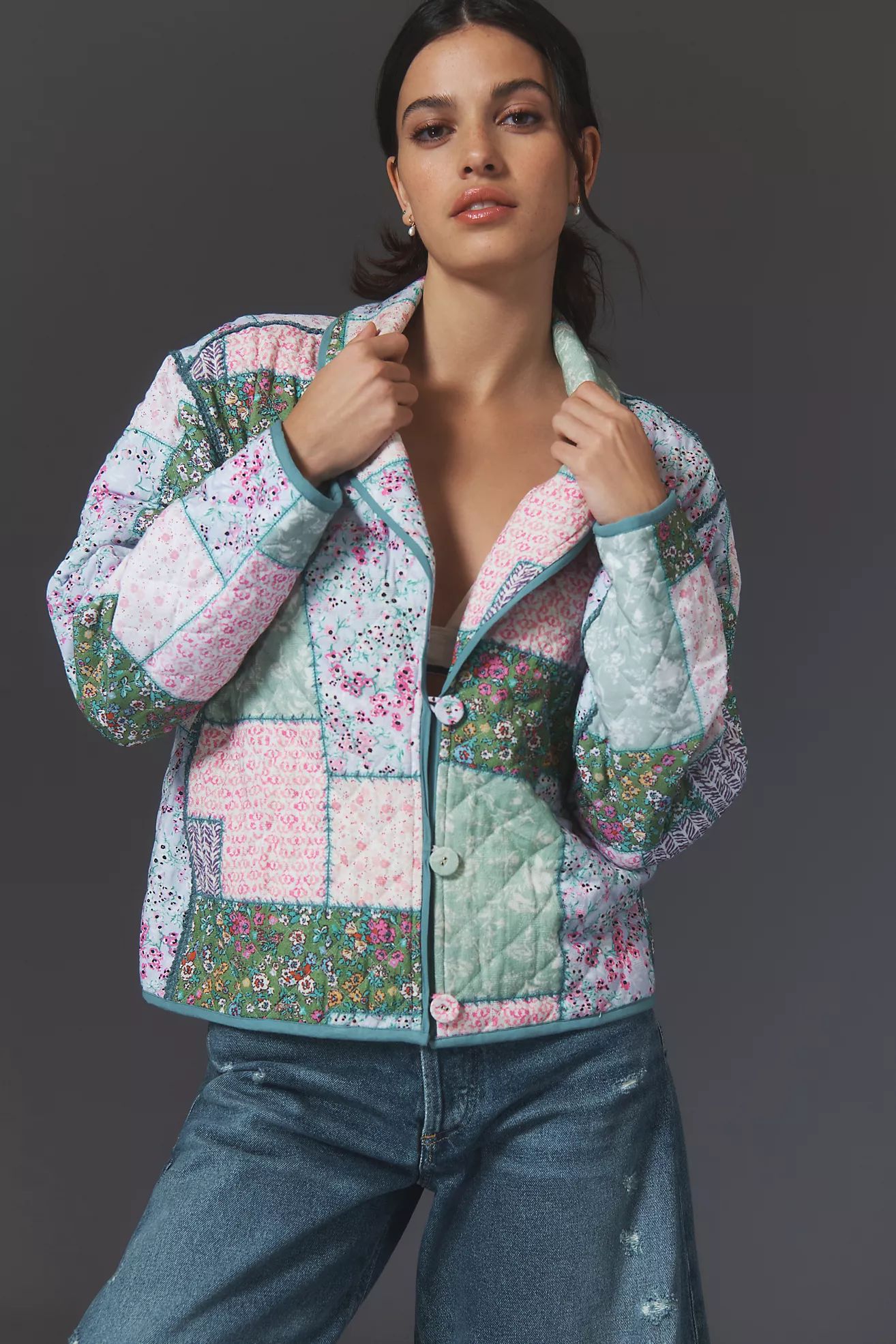Conditions Apply Printed Quilted Jacket | Anthropologie (US)