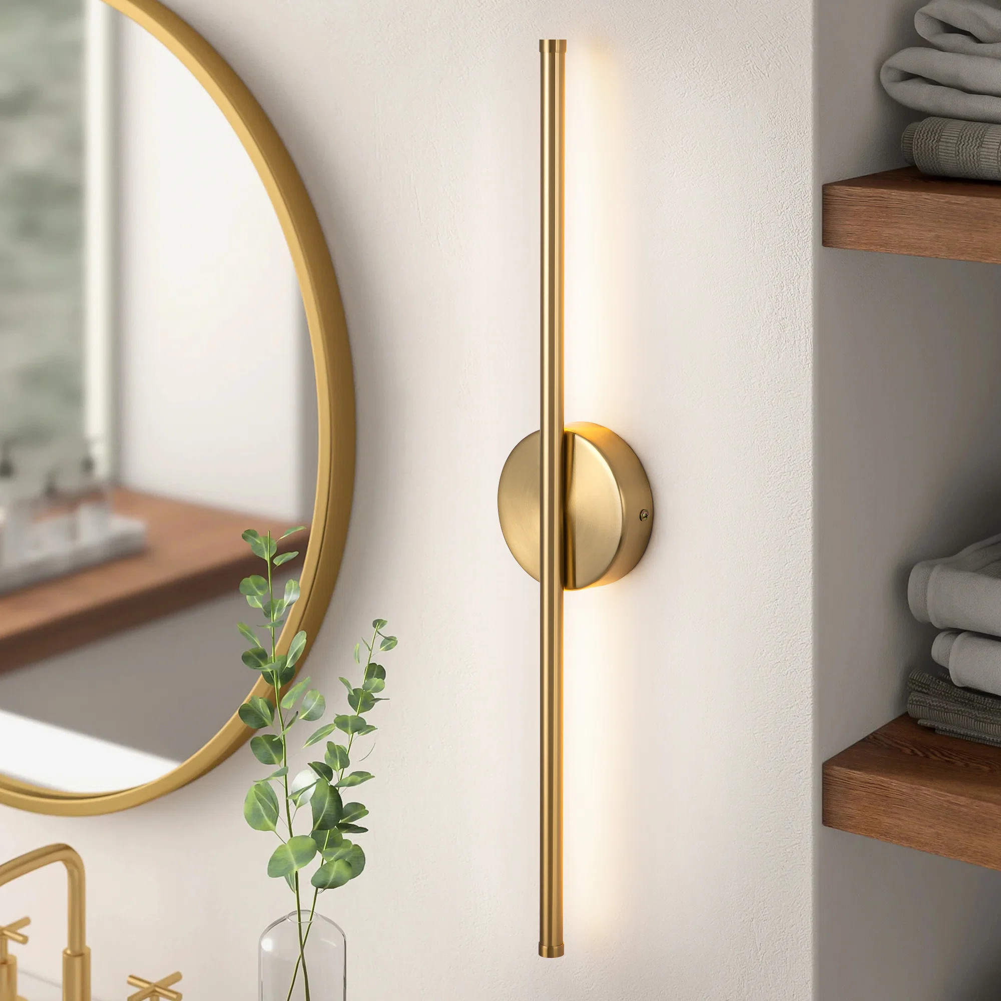 Brynie Iron Metal LED Hardwired Semi Flush Mounted Sconce | Wayfair North America