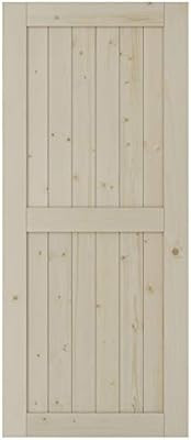 SmartStandard 36in x 84in Sliding Barn Wood Door Pre-Drilled Ready to Assemble, DIY Unfinished So... | Amazon (US)