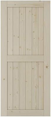 SmartStandard 36in x 84in Sliding Barn Wood Door Pre-Drilled Ready to Assemble, DIY Unfinished So... | Amazon (US)