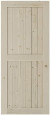 SmartStandard 36in x 84in Sliding Barn Wood Door Pre-Drilled Ready to Assemble, DIY Unfinished So... | Amazon (US)