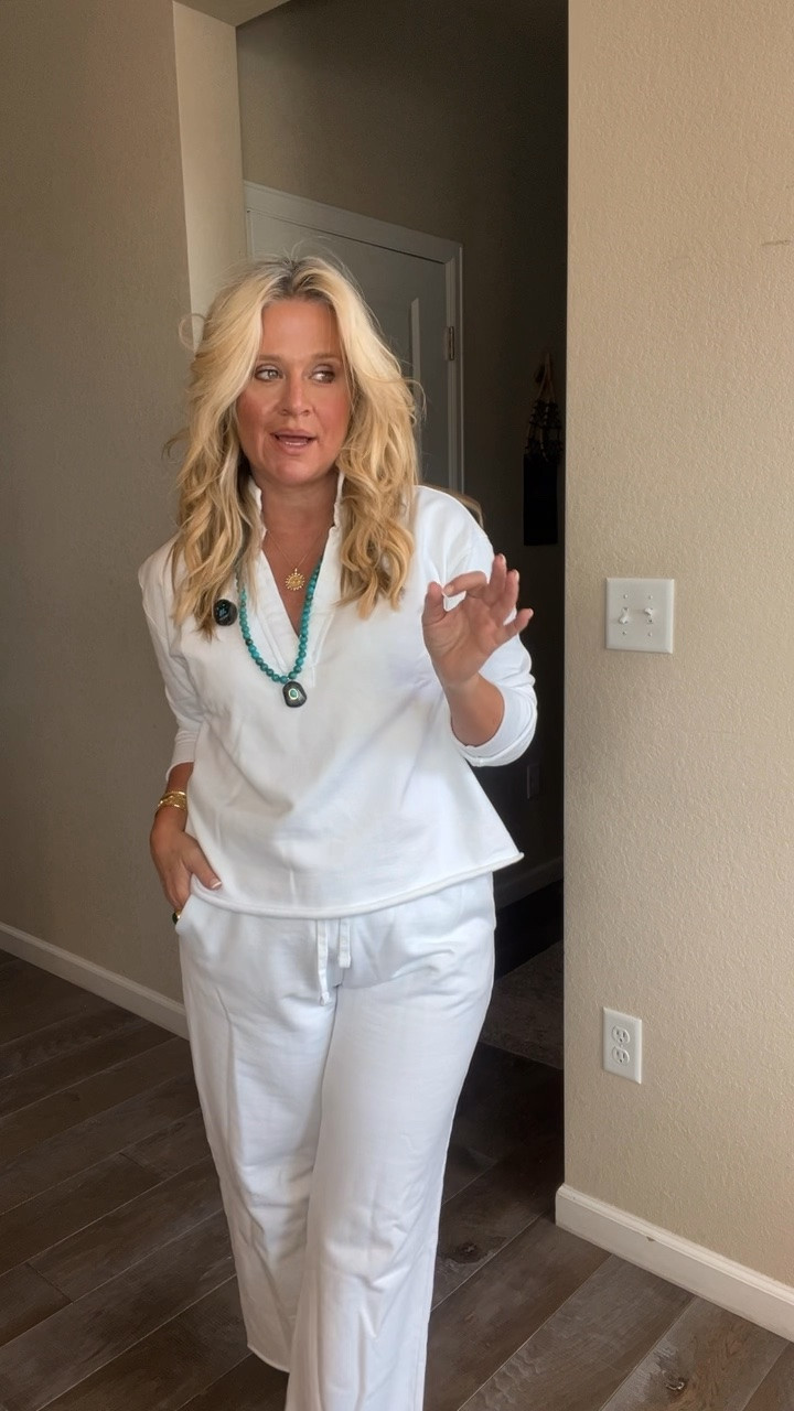 ✨Tap the bell, save and ❤️ start here over 40 fashion, midlife style, midsize fashion and luxury looks for less.  

⬇️Sizing information:
Wearing large both pieces tts (size down if in between sizes.) 

This is the $550 Frank & Eileen look for under $100 👀

I want pajama-level comfort without looking frumpy, and this set nails that relaxed, expensive-looking polish.

✨ LIFT with the open Henley collar
✨ SKIM with the easy, relaxed top
✨ BALANCE with the cropped wide-leg pants

It’s 100% organic cotton French terry, ridiculously soft, and still looks pulled together enough to wear out of the house.

Elastic waist. Pockets. Easy movement. That effortless, lived-in luxury look without the luxury price tag.

And if you love the white, don’t wait it goes FAST and just restocked. 🤍

Same body. Different physics.™

👑 Helping you look good, feel good. —Lindsey Denver
Check back daily for belly-friendly style, confidence, affordable luxury looks and Outfit Physics™.

#LTKOver40 #LTKPlusSize #LTKMidsize

Comment SHOP below to receive a DM with the link to this post on my LTK ⬇ https://liketk.it/6n7Wb