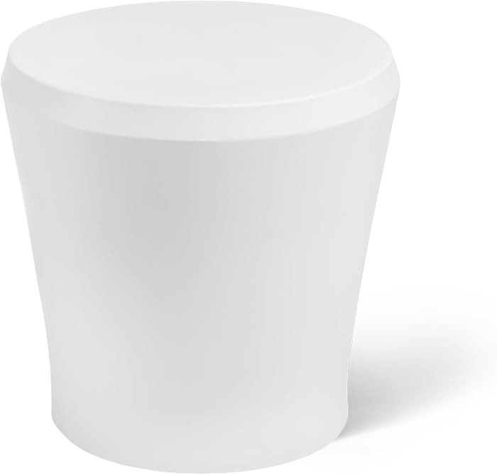 Ledge Lounger Affinity Round All Weather Side Table, White, 18x18x18 inches | Amazon (US)