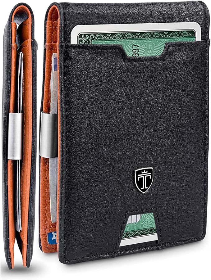 TRAVANDO Mens Slim Wallet with Money Clip AUSTIN RFID Blocking Bifold Credit Card Holder for Men ... | Amazon (US)
