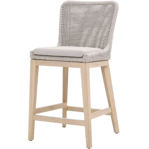 Roux Rope Outdoor Performance Counter Stool, Taupe/Gray | One Kings Lane