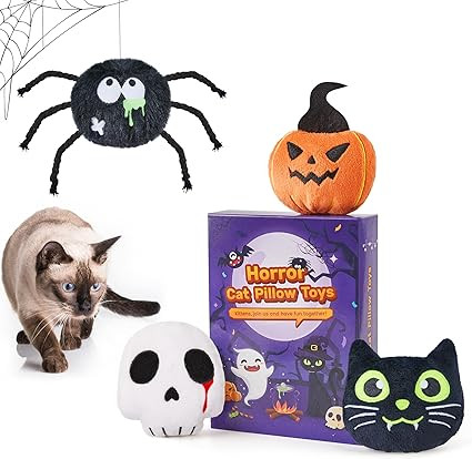 Potaroma 4 Pcs Cat Toys with Catnip Crinkle Sound, Glow in The Dark, Interactive Indoor Kitten Ki... | Amazon (US)