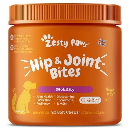 Zesty Paws Hip & Joint Bites Duck Flavor Dog Supplement, 90 Count | Walmart (US)