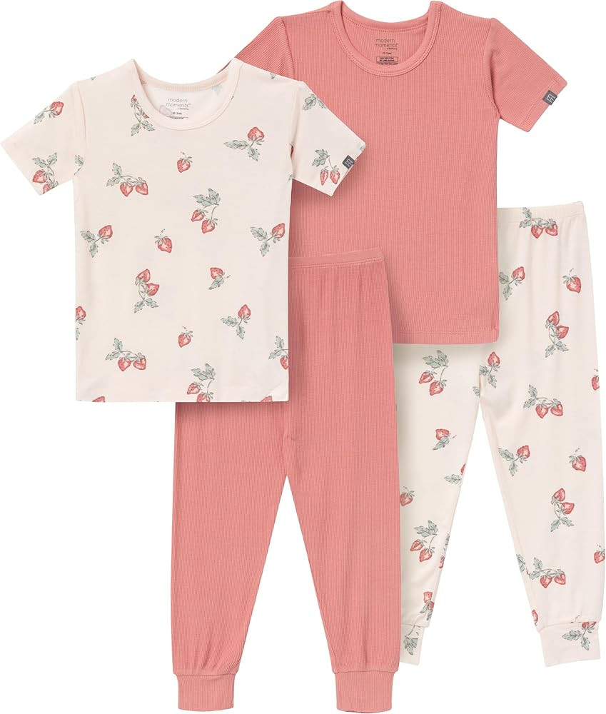 Modern Moments by Gerber Baby Viscose 4-piece Tight Fitting Pajama Sets | Amazon (US)