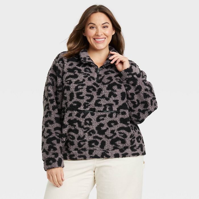 Women's Sherpa Quarter Zip Jacket - Knox Rose™ | Target