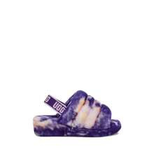 Fluff Yeah VNGH Slide Slipper Womens Violet Night Marble Sheepskin | SHEIN