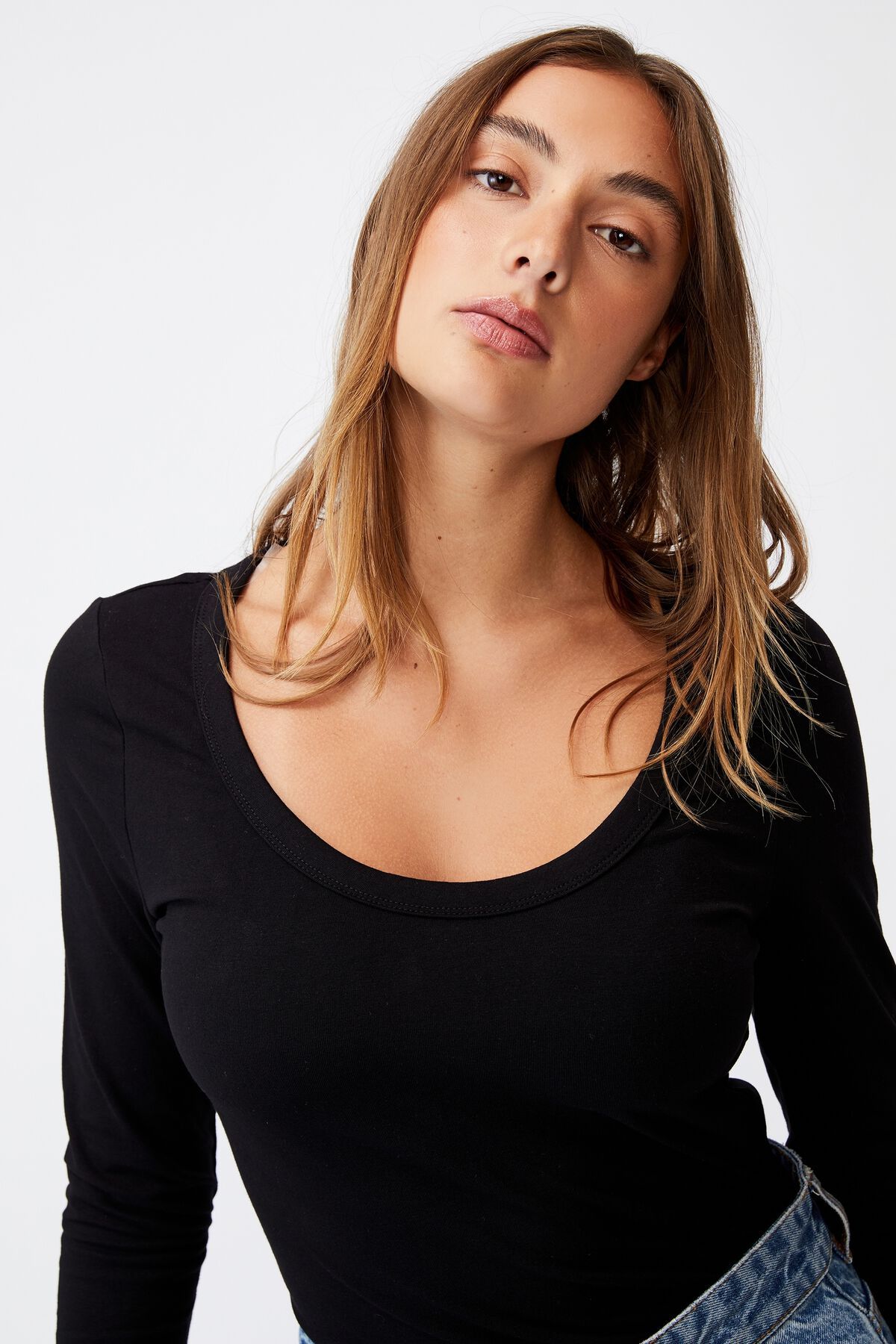 The Everyday Scooped Long Sleeve Top | Cotton On (ANZ)