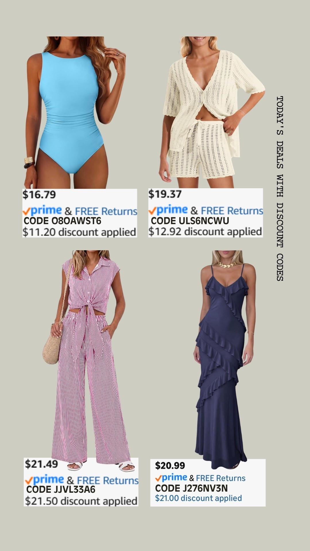 PROMO CODE DEALS ON AMAZON!

Promo codes are entered are on the check out screen where you select payment method. 

Codes & coupons only work for a limited time! If you get an error, it may have maxed the color/size you selected.. so try another one. Sometimes it helps to check out one item at a time! 

SCREENSHOT TO EASILY COPY/PASTE PROMO CODE AT CHECKOUT!

#LTKMidsize #LTKSaleAlert #LTKootd