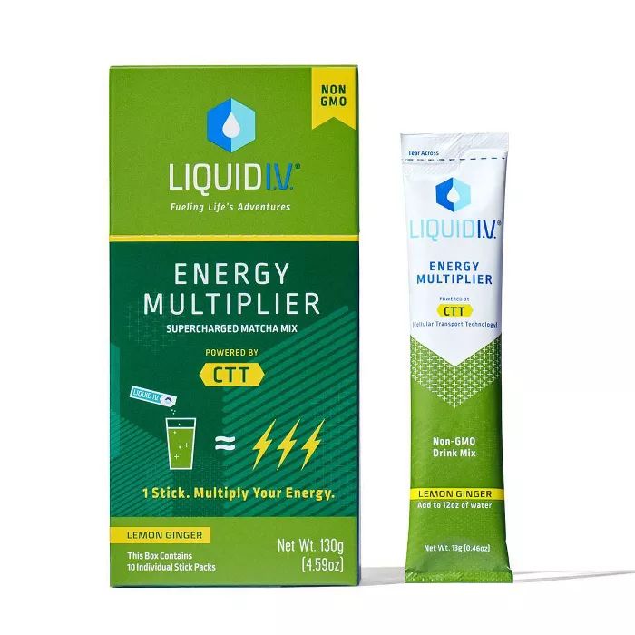 Liquid I.V. Energy Multiplier Supplements - Lemon Ginger - 10ct | Target